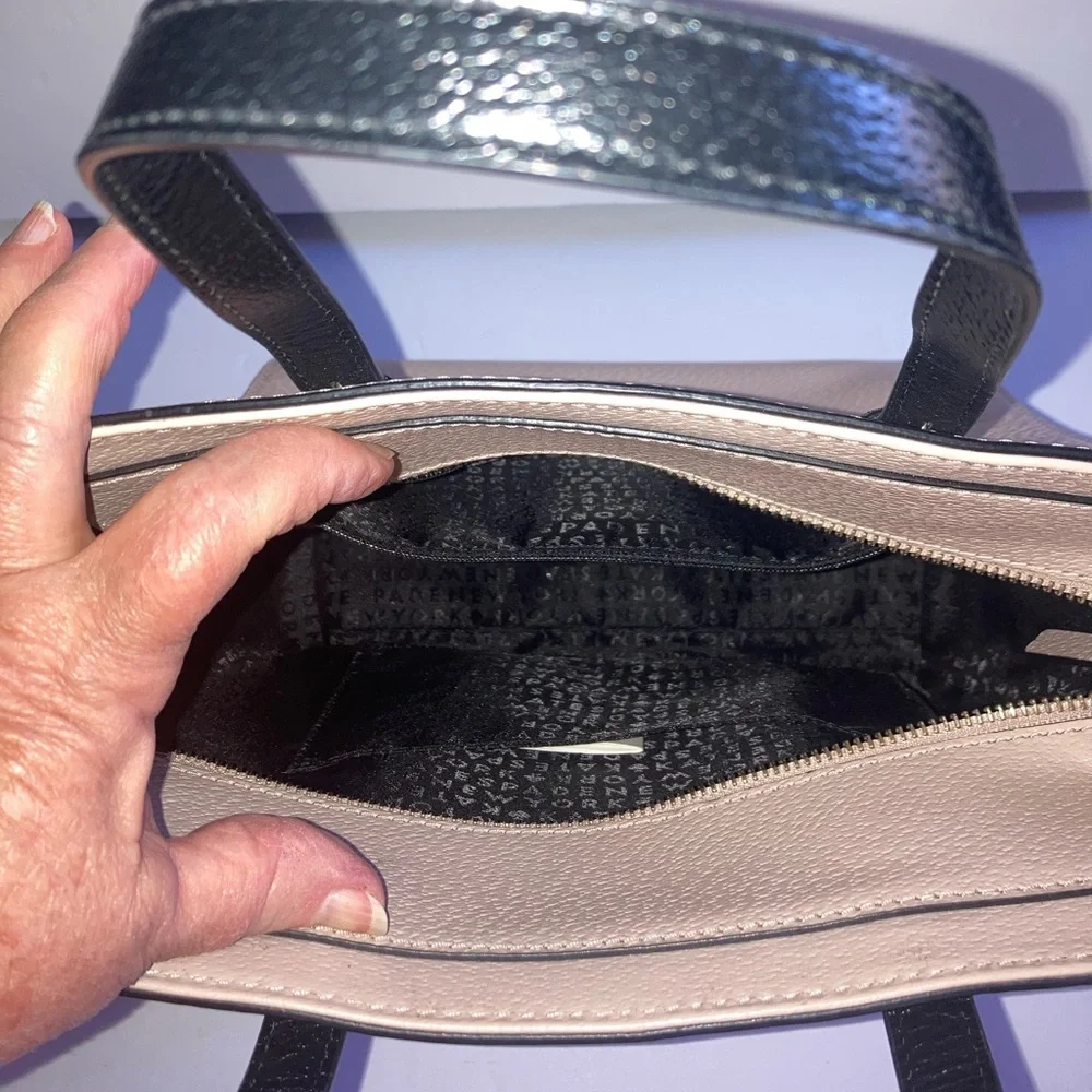 NWOT Kate Spade Hayden St Color Block  Black & Tan Leather Satchel w/Strap - Picture 12 of 15